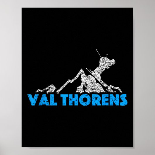 Poster Val Thorens Ski Snowboard France Resort Dist (Devant)