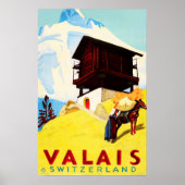 Poster VALAIS Suisse Alpine Resorts Tourisme (Devant)