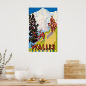 Poster Valais Wallis Zermatt Ski Switzerland Swiss Alps (Cuisine)