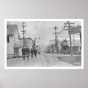 Poster Valdez, rue 1912 de l'Alaska