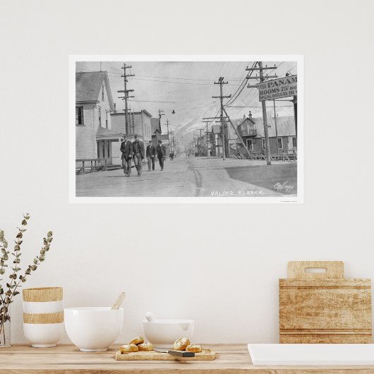 Poster Valdez, rue Alaska 1912 (Cuisine)