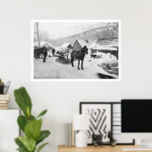 Poster Valdez Trail Horses Alaska 1912 (Bureau à domicile)