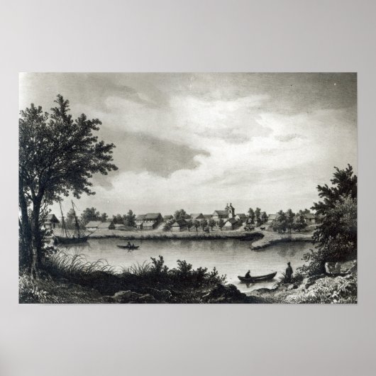 Poster Valdivia, de 'L'histoire du Chili' gravée (Devant)