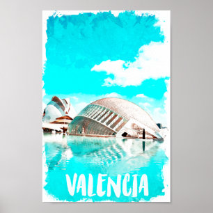 Poster Valencia Espagne L’Hemisfèric