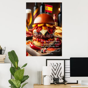 Poster Valencia Vista : Plaisir Chorizo 24x36