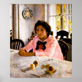 Poster Valentin Serov : Une fille avec des pêches (Devant)