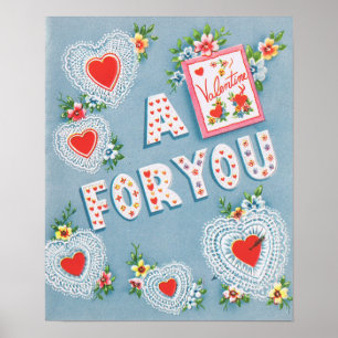 Poster Valentin Vintage