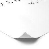 Poster VALENTINA Élégant Mariage Script Minimaliste (Coin)