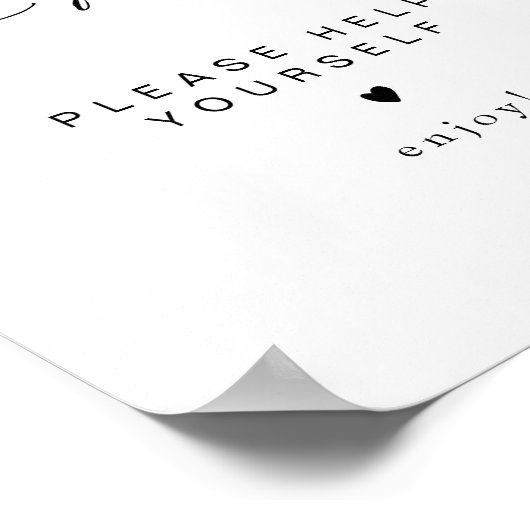 Poster VALENTINA Moderne Élégant Script Typographie Alime (Coin)