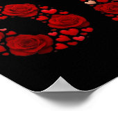 Poster Valentine 67 Mème Roses Cœurs Drôle Six Sept Vale (Coin)