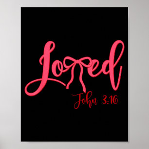 Poster Valentine aimait la fille chrétienne mignonne John