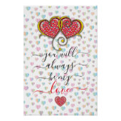 Poster Valentine Élégant Coeurs Interverrouillés Design (Devant)