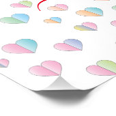 Poster Valentine Élégant Coeurs Interverrouillés Design (Coin)