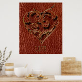 Poster Valentine en cuir (Cuisine)