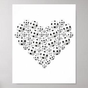 Poster Valentine Football Cœur Goutte Srt Amour Saint-Val