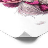 Poster Valentine Gnome avec ballons de coeur rose (Coin)