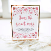 Poster Valentine Guess the Sweet Mess Baby shower Game