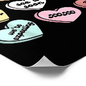 Poster Valentine Hearts Candy Pregnancy Announcement Baby (Coin)