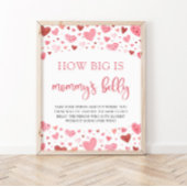 Poster Valentine How Big Is Mommy's Belly Shower Game