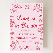 Valentine Love is in the Air Bridal Shower Welcome