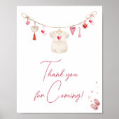 Poster Valentine Merci amoureux pour venir (Devant)