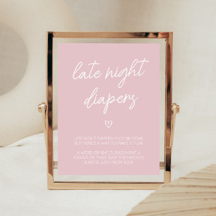 Poster Valentine Minimaliste Coeur Late Night Diapés