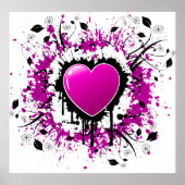 Poster Valentine Purple Heart (Devant)
