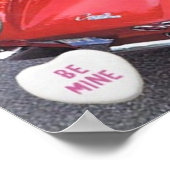 Poster Valentine Red Corvette Split Window Classic (Coin)