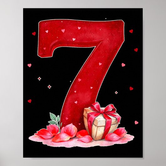 Poster Valentine’s Day 67 Filled With Heart Funny Six Sev (Devant)