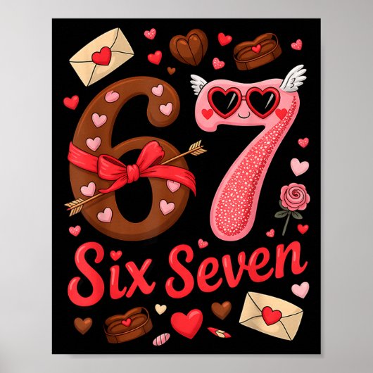 Poster Valentine’s Day 67 Meme Filled With Hearts Funny S (Devant)
