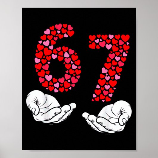 Poster Valentine’s Day 6-7 Meme Six Seven 6 7 Valentine H (Devant)