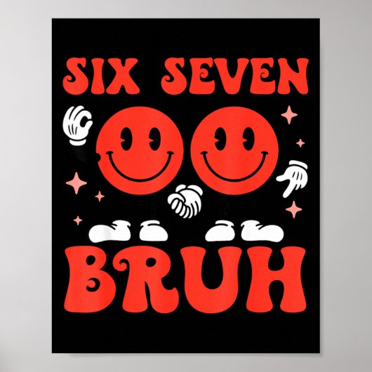 Poster Valentine’s Day Funny 67 Meme Six Seven 6 7 Valent (Devant)