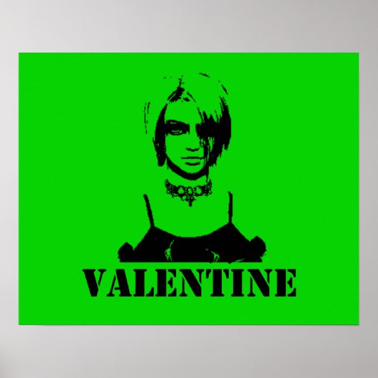 Poster Valentine (Stenciled) (Devant)