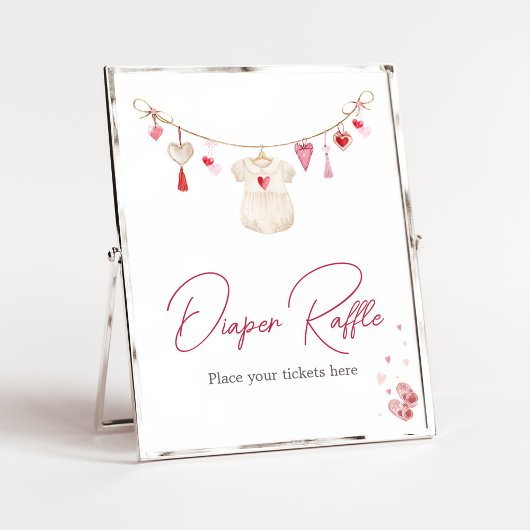 Poster Valentine Sweetheart Diaper Raffle
