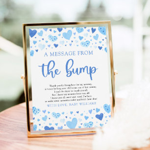 Poster Valentine Un Message Du Baby shower Bump Signal