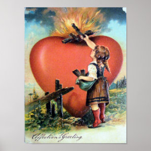 Poster Valentine victorienne