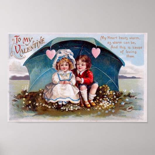 Poster Valentine vintage (Devant)