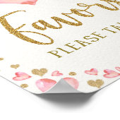 Poster Valentines Anniversaire Faveurs Pink Gold Hearts D (Coin)
