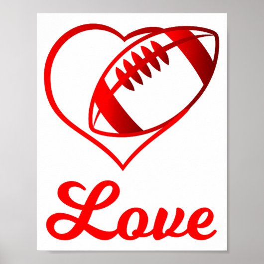 Poster Valentines Day Gift For Football Lovers  (Devant)