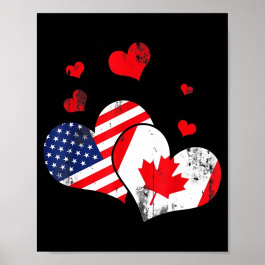 Poster Valentine's Day Gift Maple Leaf Canada  (Devant)