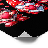 Poster Valentines Day Gnomes Cute Red Hearts Love Gnome W (Coin)