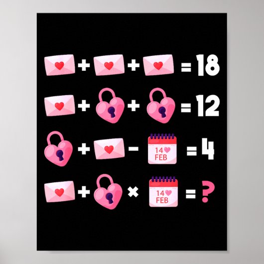 Poster Valentines Day Order Of Operations Valentines Math (Devant)