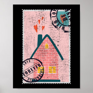 Poster Valentines Day Philatelist Love Postal Timbre Coll