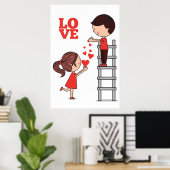 Poster "Valentine's Day PNG Art - Romantic Graphics" (Bureau à domicile)