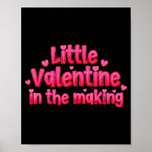 Poster Valentines Day Pregnancy Announcement Little Valen (Devant)