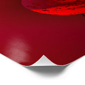 Poster Valentines dorées et rouges (Coin)