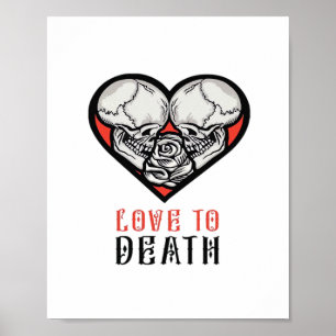 Poster Valentines esthétiques Jusqu'à la mort Faisons-nou