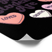 Poster Valentines Jour Affirmations positives Coeurs bonb (Coin)