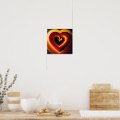 Poster Valentines Jour Coeur brillant brillant P personna (Cuisine)