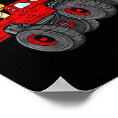 Poster Valentines Jour Cupid équitation Monster Truck Fun (Coin)